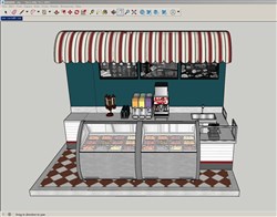 水果捞甜品店带一次性纸杯的sketchup模型