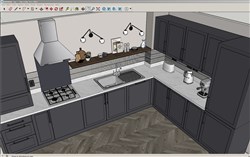 厨房橱柜的sketchup模型