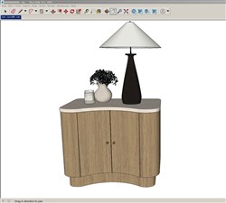 床头柜台灯的sketchup模型