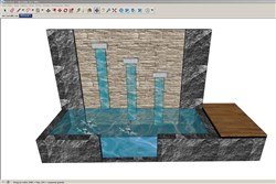 鱼池景墙的sketchup模型