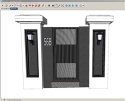 入户门庭院门的sketchup模型