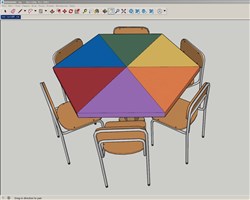 儿童玩具桌的sketchup模型
