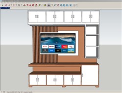 收纳电视柜的sketchup模型