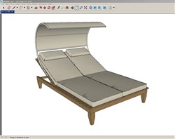 双人位躺椅的sketchup模型