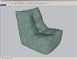 懒人沙发的sketchup模型