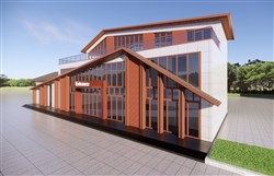 乡村驿站建筑的sketchup模型