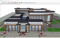老年养院院建筑的sketchup模型