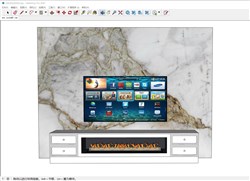 带壁炉的电视柜的sketchup模型