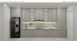现代简约厨房橱柜的sketchup模型