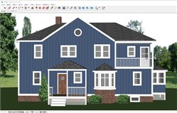 美式风格住宅房子的sketchup模型
