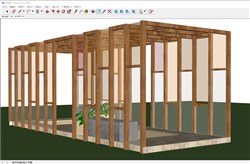 景观廊架的sketchup模型