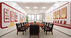 党建室会议室的sketchup模型