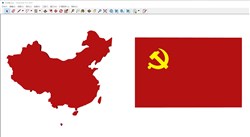 地图党旗的sketchup模型
