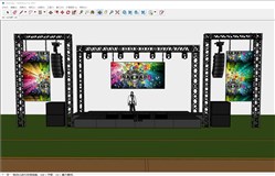 桁架舞台的sketchup模型
