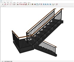 剪刀楼梯的sketchup模型