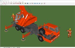 工程起重机的sketchup模型