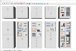 办公文件柜的sketchup模型
