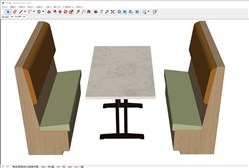 卡座沙发的sketchup模型