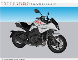 铃木卡塔纳摩托车的sketchup模型