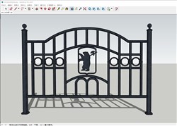 铁艺大门的sketchup模型