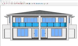 坡屋顶两层住宅的sketchup模型