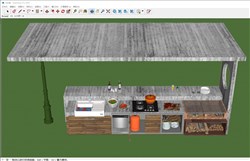 户外厨房的sketchup模型