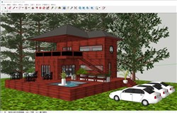 树屋咖啡屋的sketchup模型