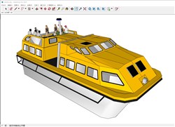 豪华游艇游船的sketchup模型