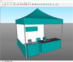 帐篷摊位展位的sketchup模型