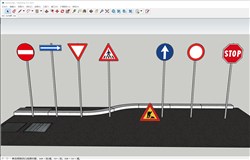 交通标志的sketchup模型