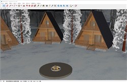 度假三角屋木屋的sketchup模型