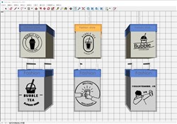 网红灯箱招牌的sketchup模型