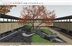 日式庭院景观的sketchup模型