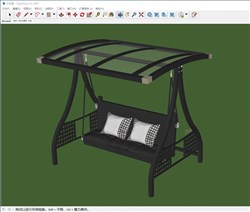 秋千椅花园椅的sketchup模型