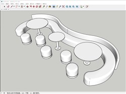 曲线美感的沙发的sketchup模型