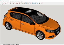 日产骐达汽车的sketchup模型