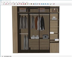 现代衣柜家具的sketchup模型