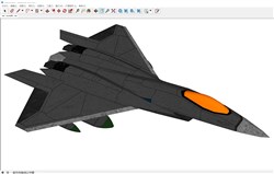 科幻第八代战斗机的sketchup模型