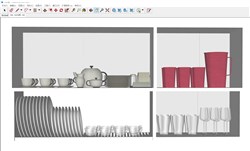 杯子碗柜吊柜的sketchup模型