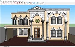 西欧别墅建筑的sketchup模型