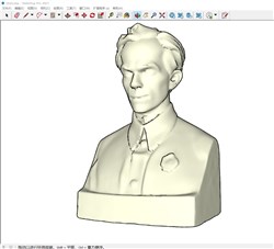 半身雕塑人头像的sketchup模型