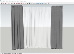 现代窗帘的sketchup模型