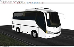 长途汽车巴士车的sketchup模型