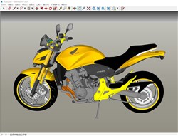 本田摩托车CB600F的sketchup模型