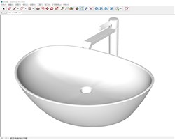 洗手盆台盆的sketchup模型