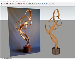 抽象雕塑工艺品的sketchup模型