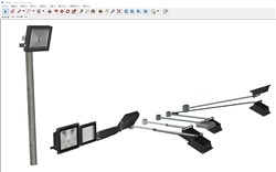 乡村照明灯庭院灯的sketchup模型