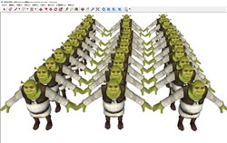 怪物史莱克人物的sketchup模型