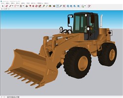 工程铲车的sketchup模型