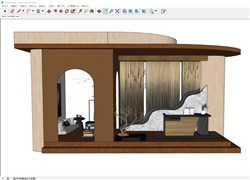 个性化服装展厅展位的sketchup模型